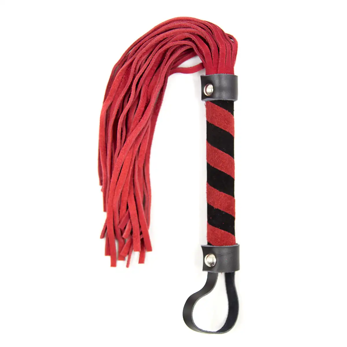 Red genuine leather flogger