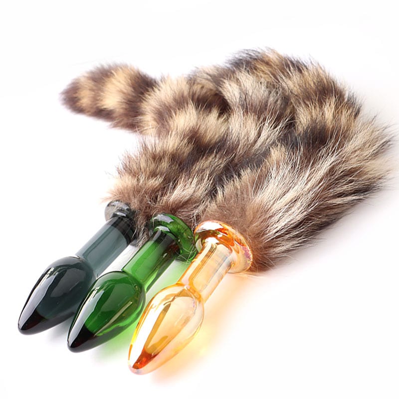 Foxtail glass anal toy
