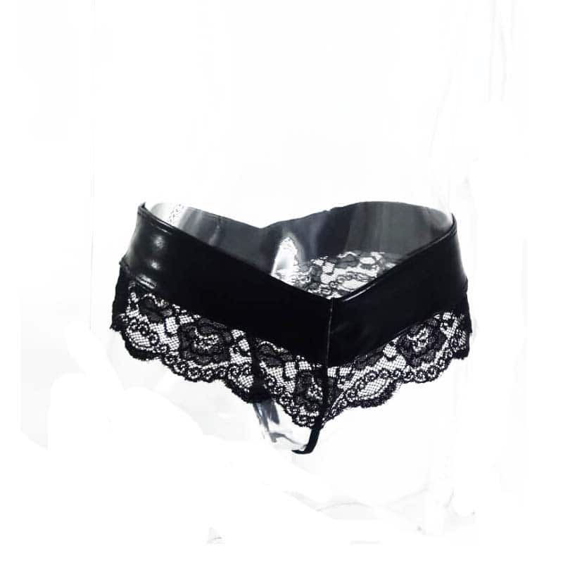 Lace Wet Look Panty
