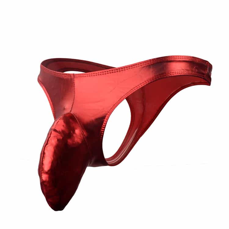 Faux Leather Penis Sleeve Underwear