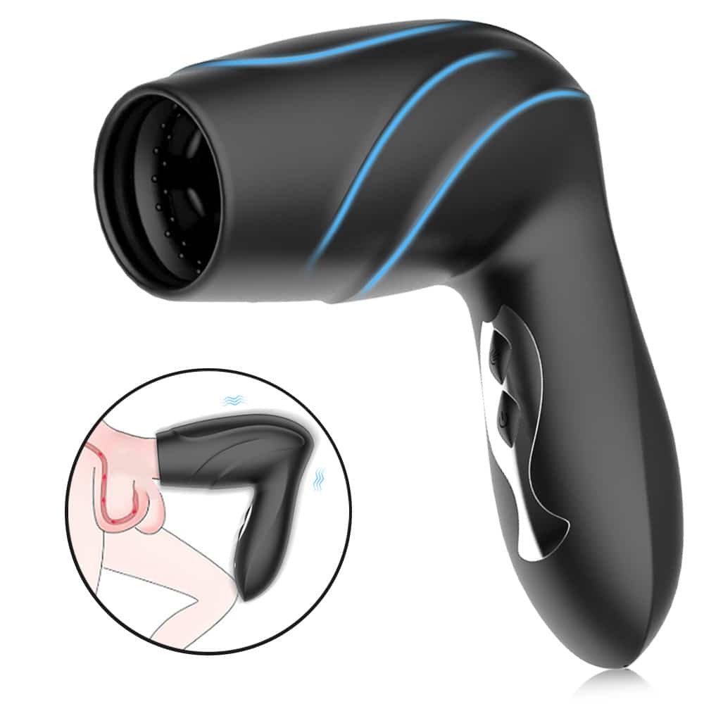 Hair dryer shape masturbator cup