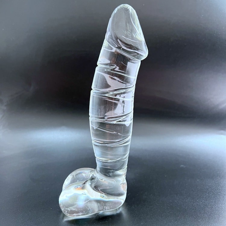 Glass realistic dildo