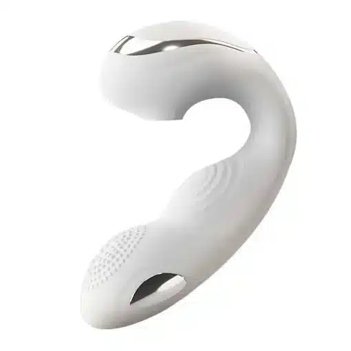 White silicone wearable electric vibrator