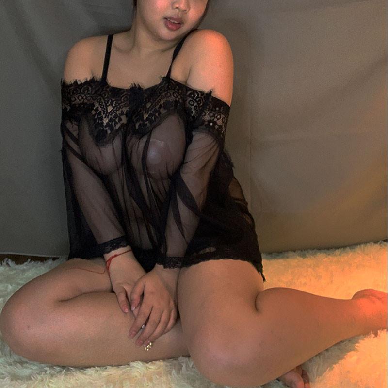 Plus Size Sexy Mesh Chemise