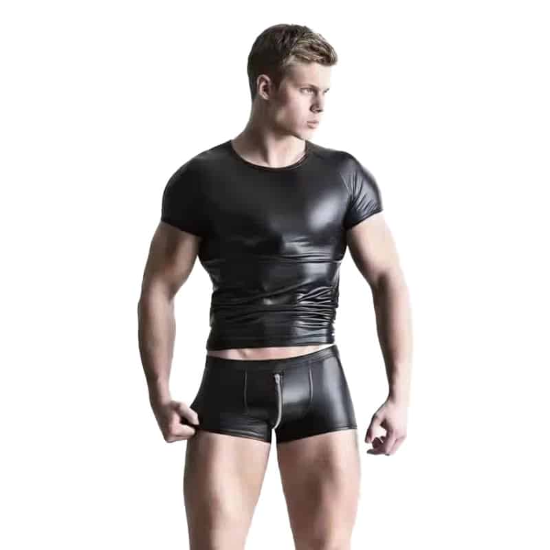 Leather sexy lingerie for male