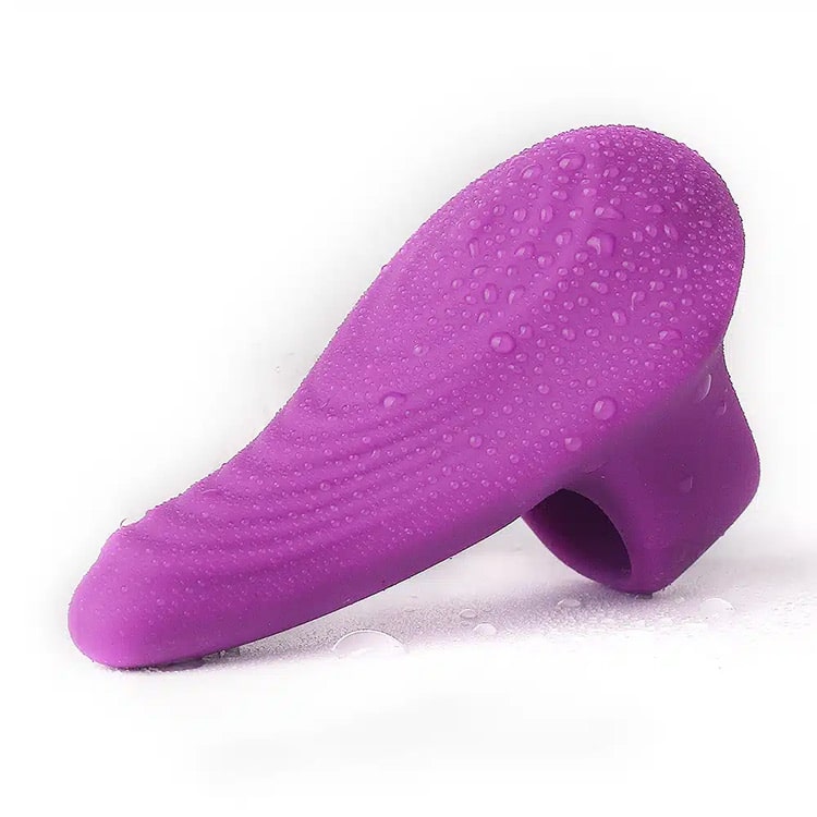Purple silicone finger vibrator