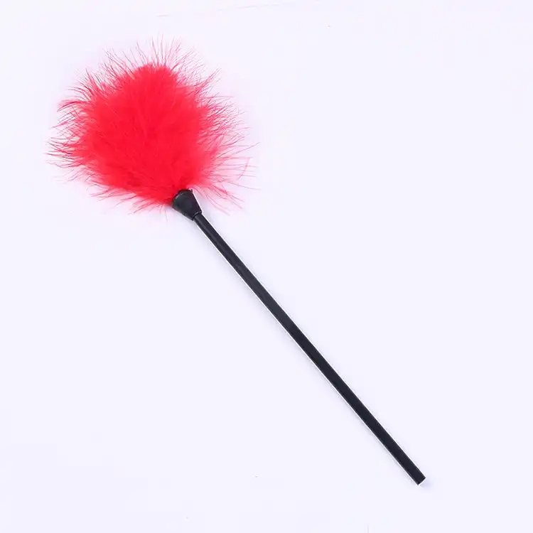Red feather tickling