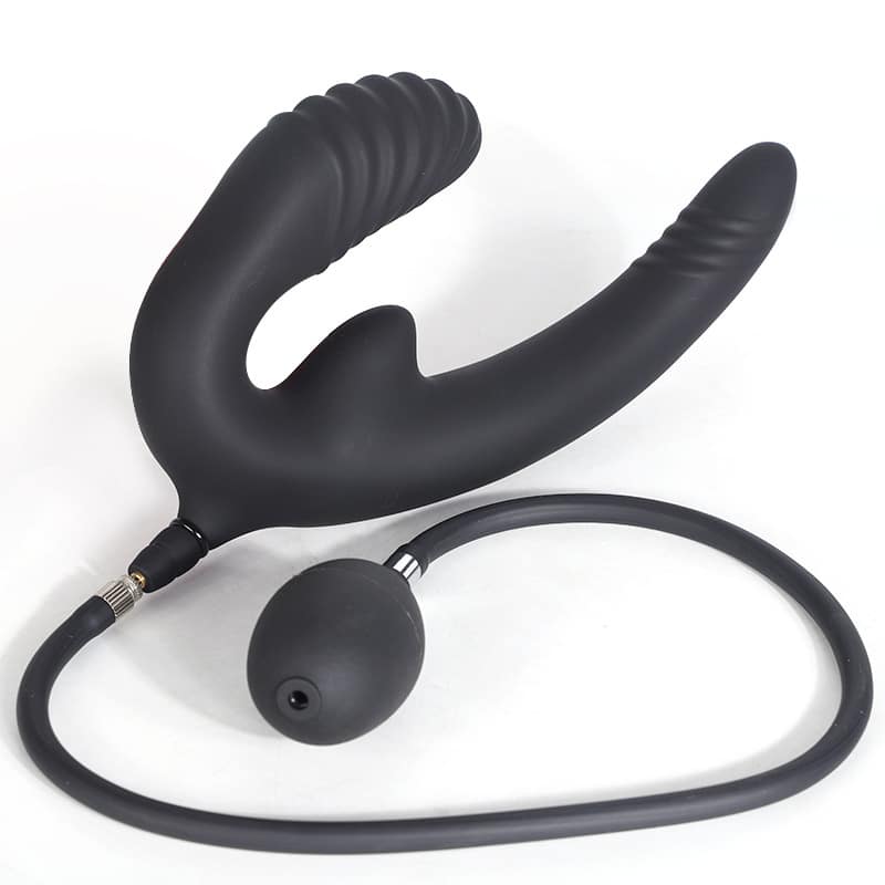 Double Inflatable Silicone Dildo