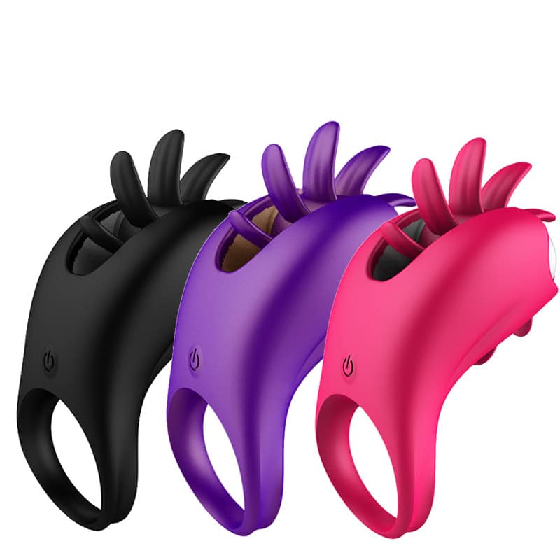 cock ring with licking vibrator