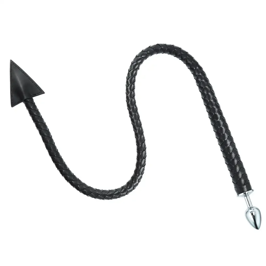 leather crop anal plug whip