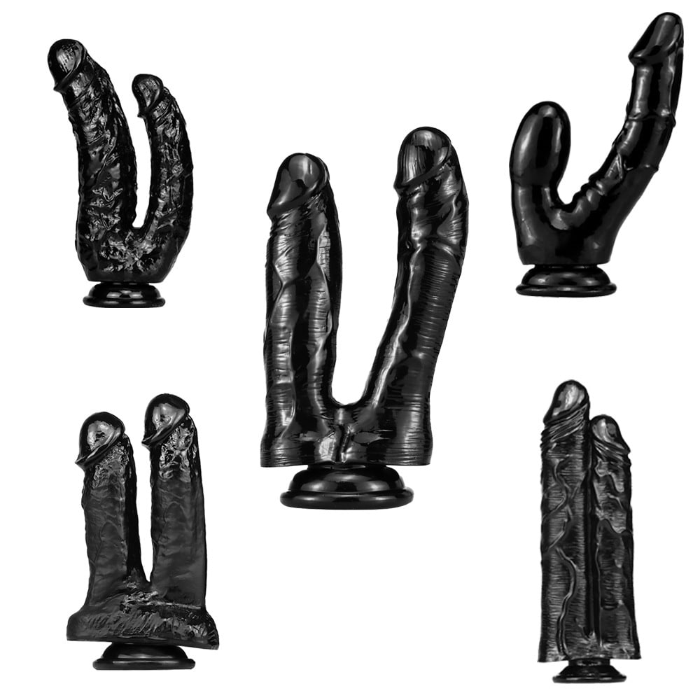 Black double penetration dildo