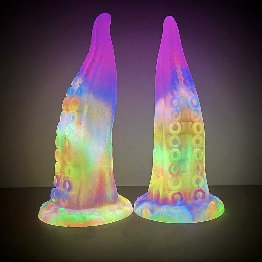 Colorful Silicone Glow-in-the-Dark Octopus Tentacle Dildo YOCY-2119
