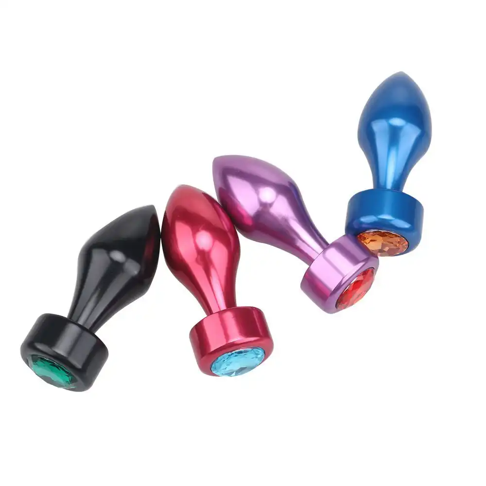 Bullet-shaped small jewel butt plug