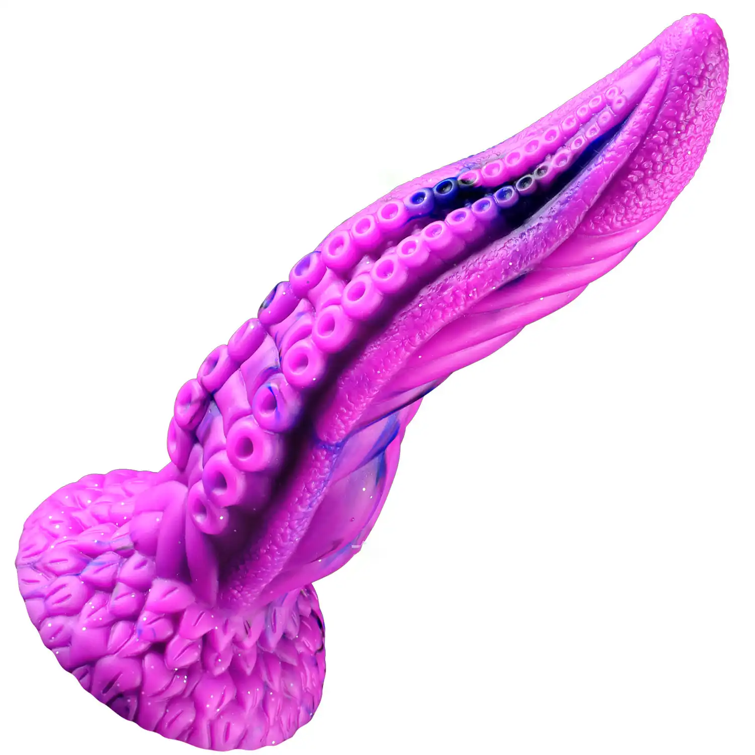 Red liquid silicone thick octopus dildo