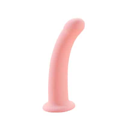 Pink silicone small dildo with bent-head design DF-6977465900180