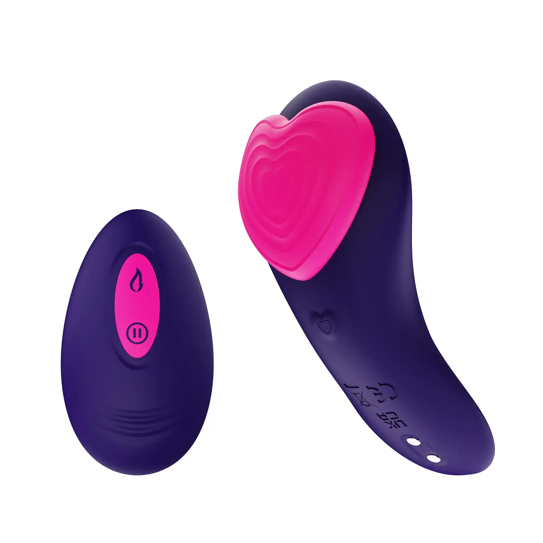 Heart-shaped magnetic wearable remote vibrator