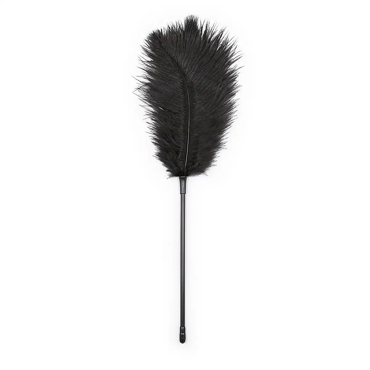 Black feather tickling feet