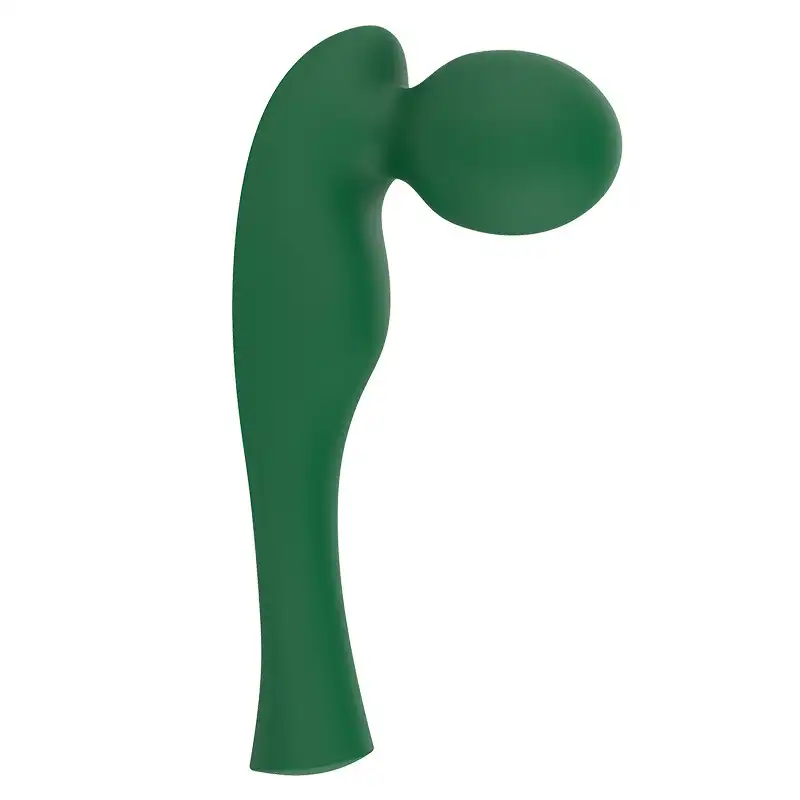 Green large vibrating butt plug for gay