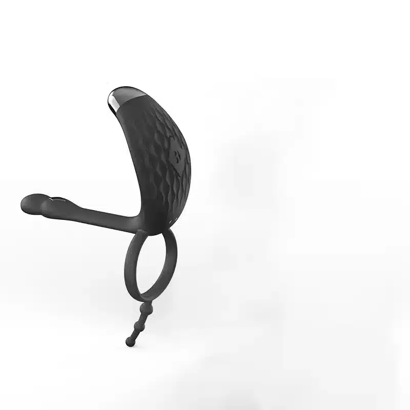 Black wearable electric vibrator for male