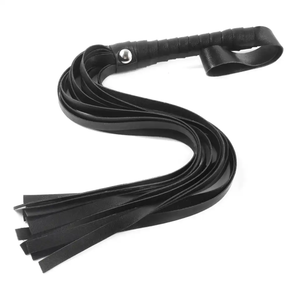 Black flogger leather