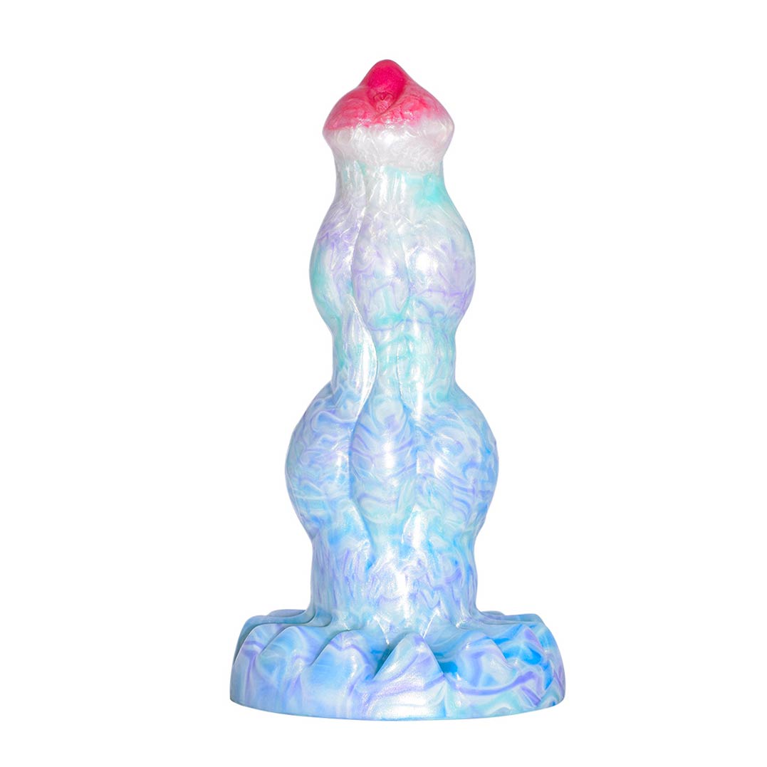 Mixed Color Liquid Silicone Big Monster Dildo Anal with Red Tip QA-N-ID5056