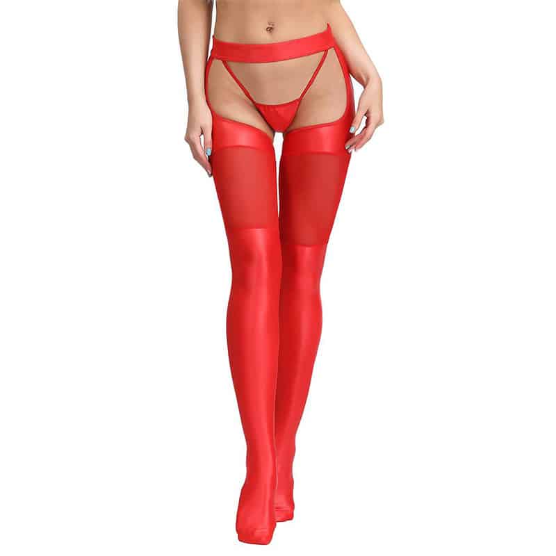 Wet Look Thigh Highs
