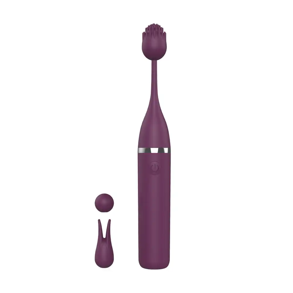 Purple 3-head clit vibrator (rechargeable)