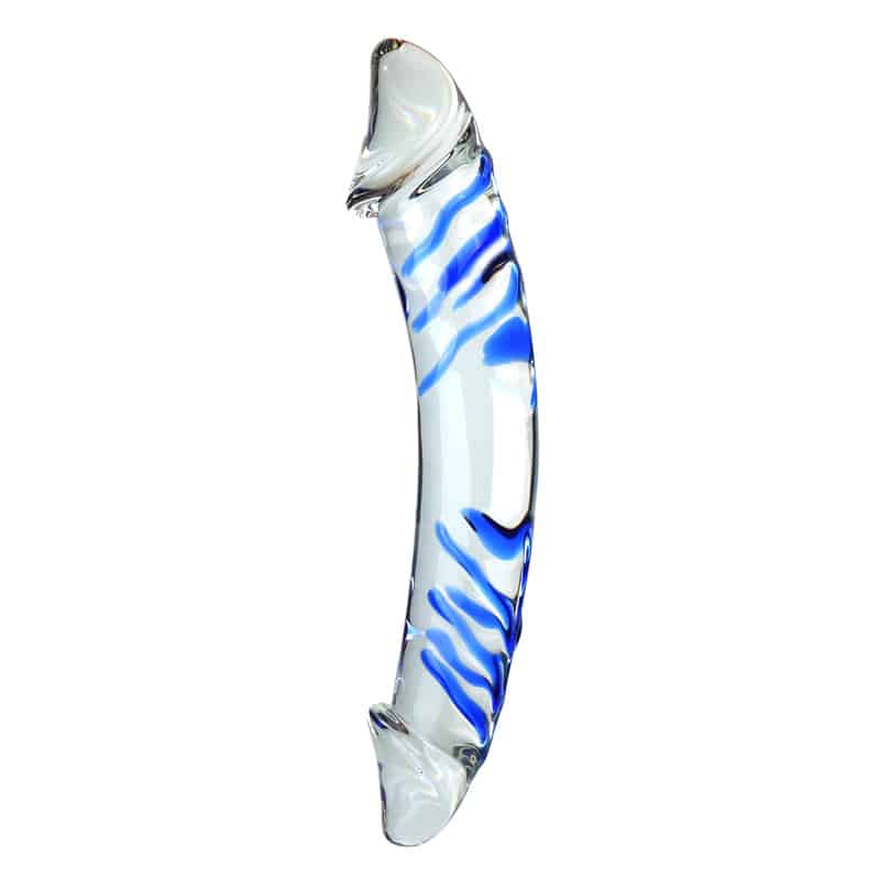 glass double realistic dildo