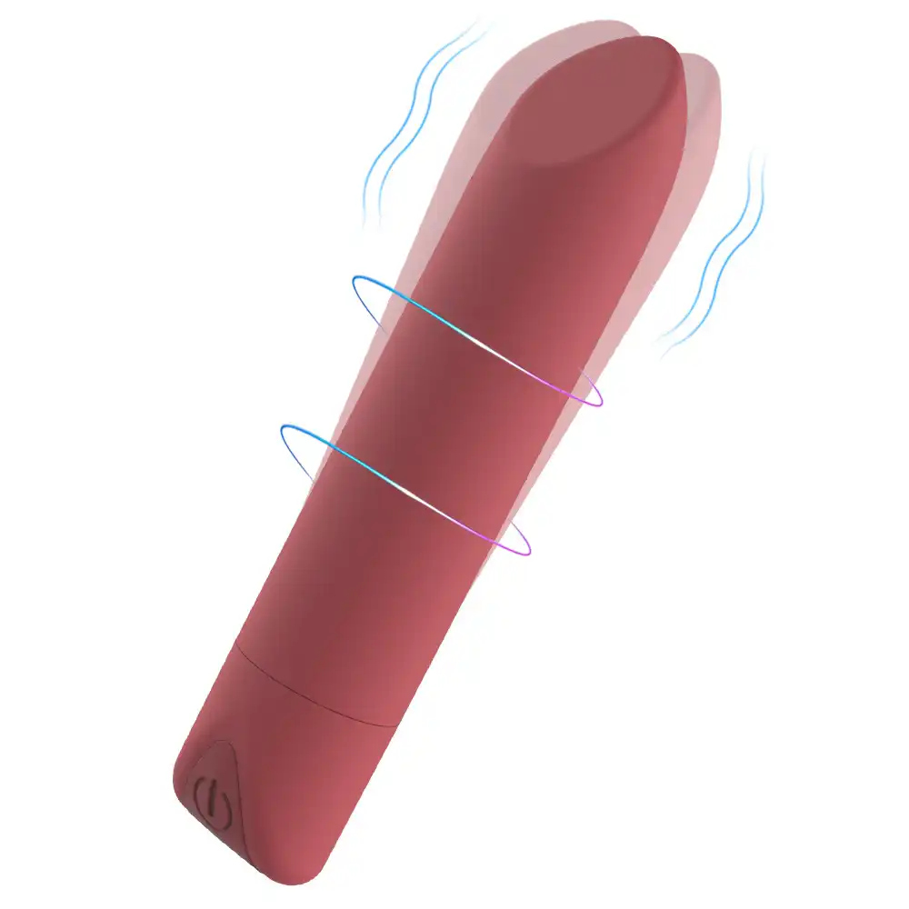 Red bullet lipstick vibrator USB charging