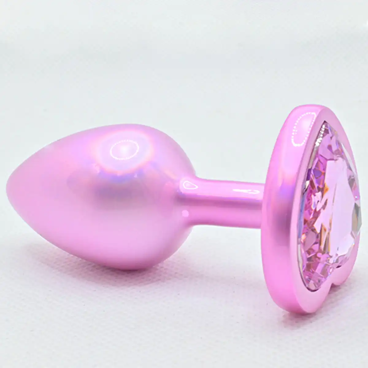 Pink heart metal butt plug