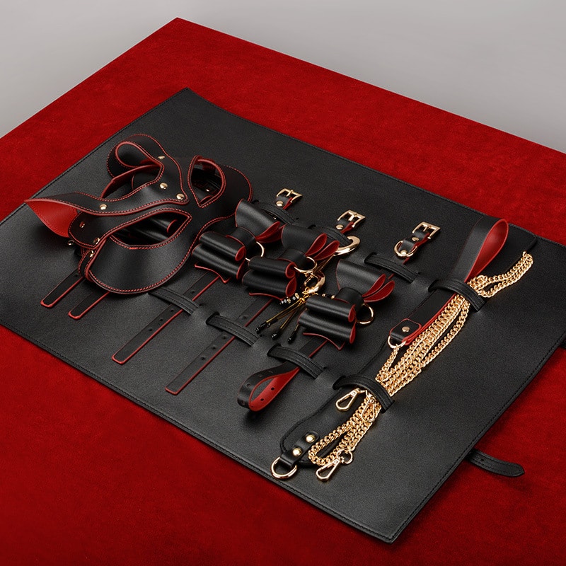 Leather BDSM Equipment Tools Roll Bag