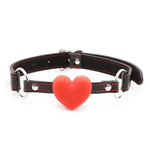 Heart Beat Silicone Heart Shaped Mouth Gag