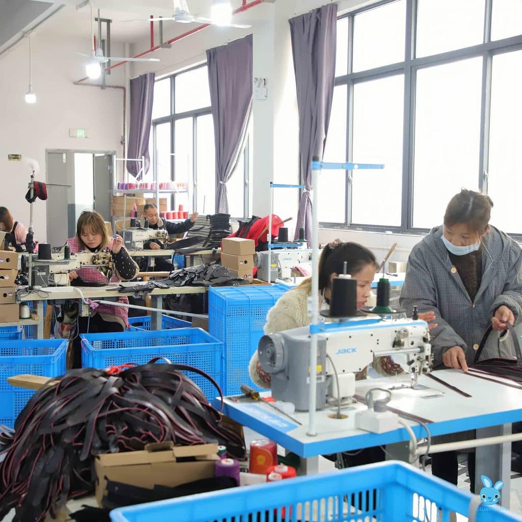 Leather factory workroom