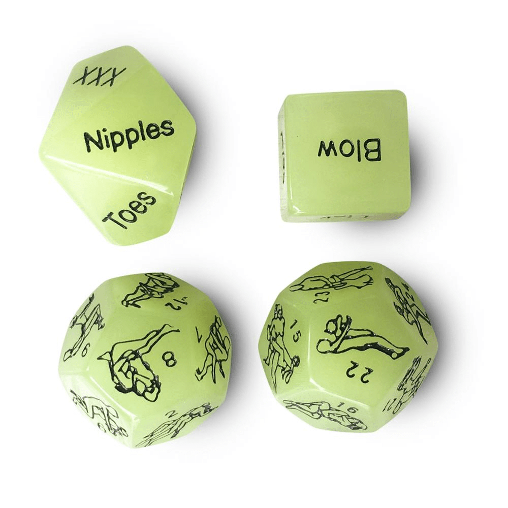 Glow in dark sex dice