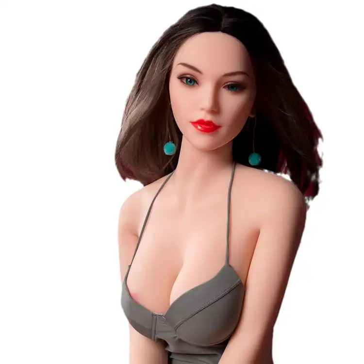 Black haired and big-breasted robot sex doll