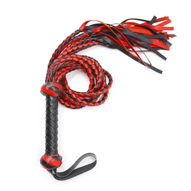 Weaved heavy leather flogger