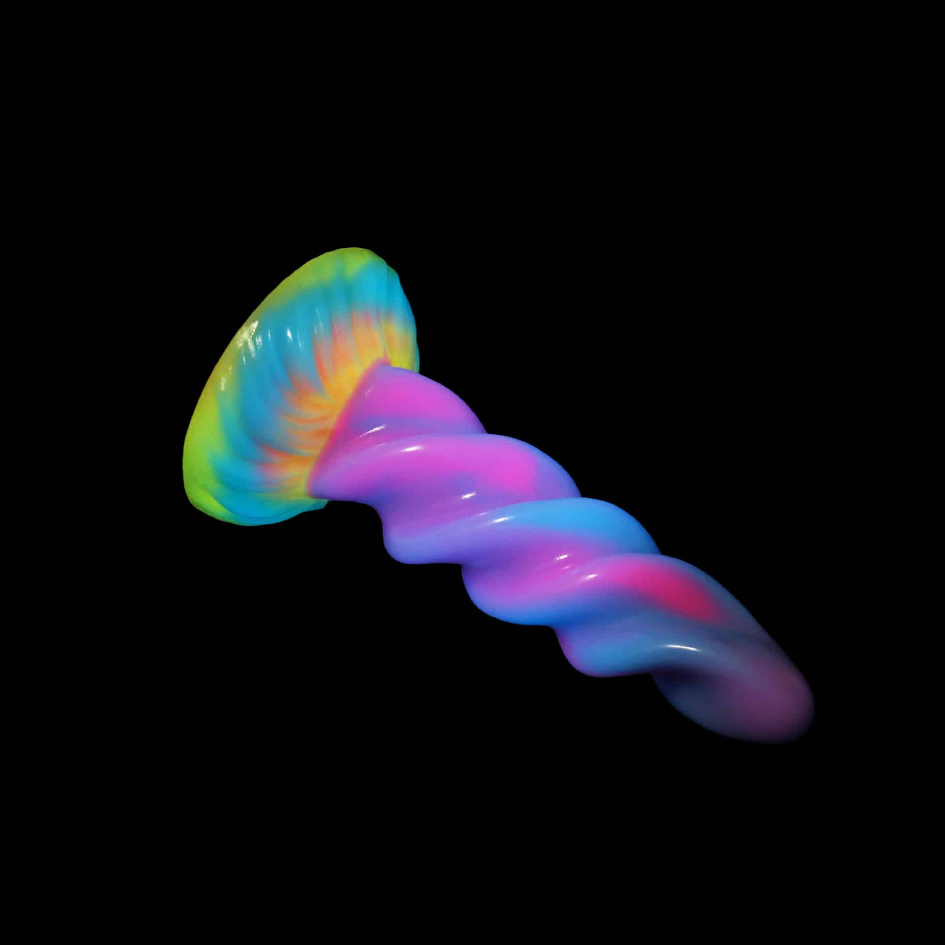 Spiral Glowing dildo for Anus