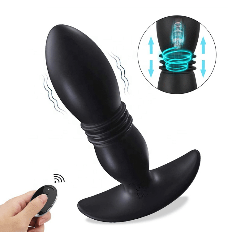 Thrusting Anal Plug Vibrator