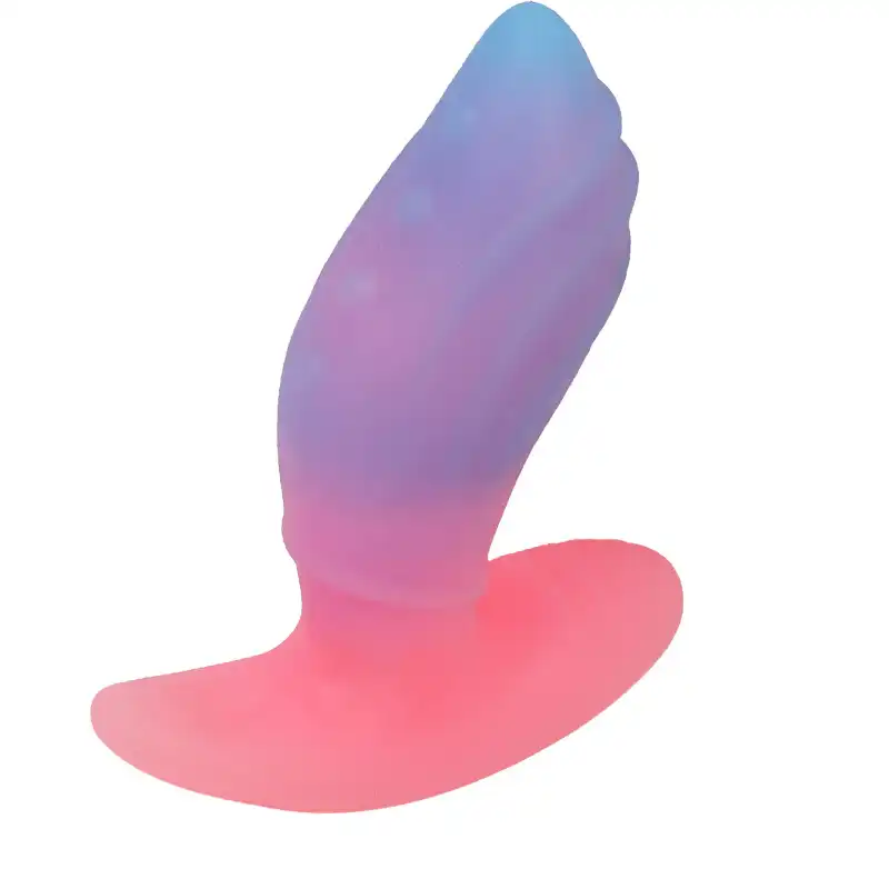 Textured large silicone butt plug for gay