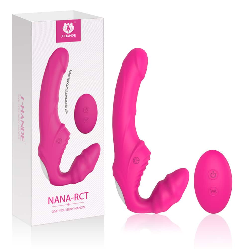 Vibrating Strapless Strap On Dildo Vibrator