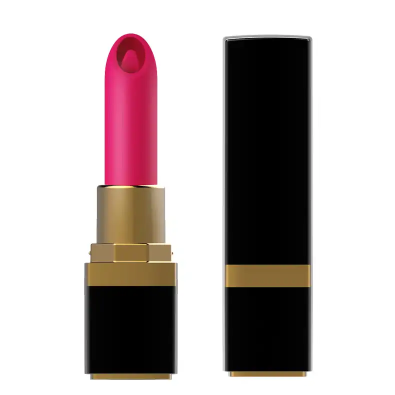 Lipstick vibrator with tongue